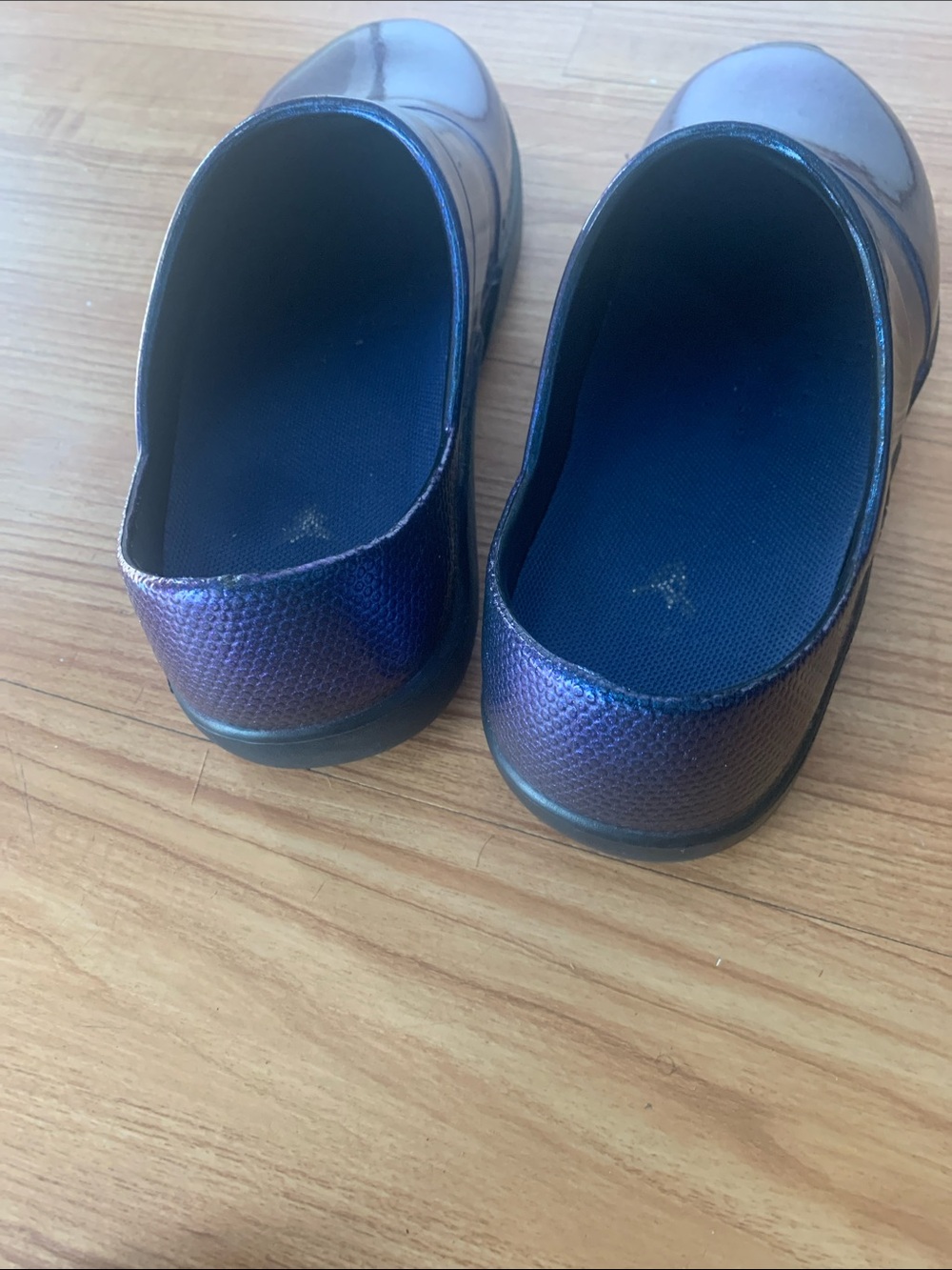 Iridescent Blue-Purple Slip-On Mules - Picture 3 of 4